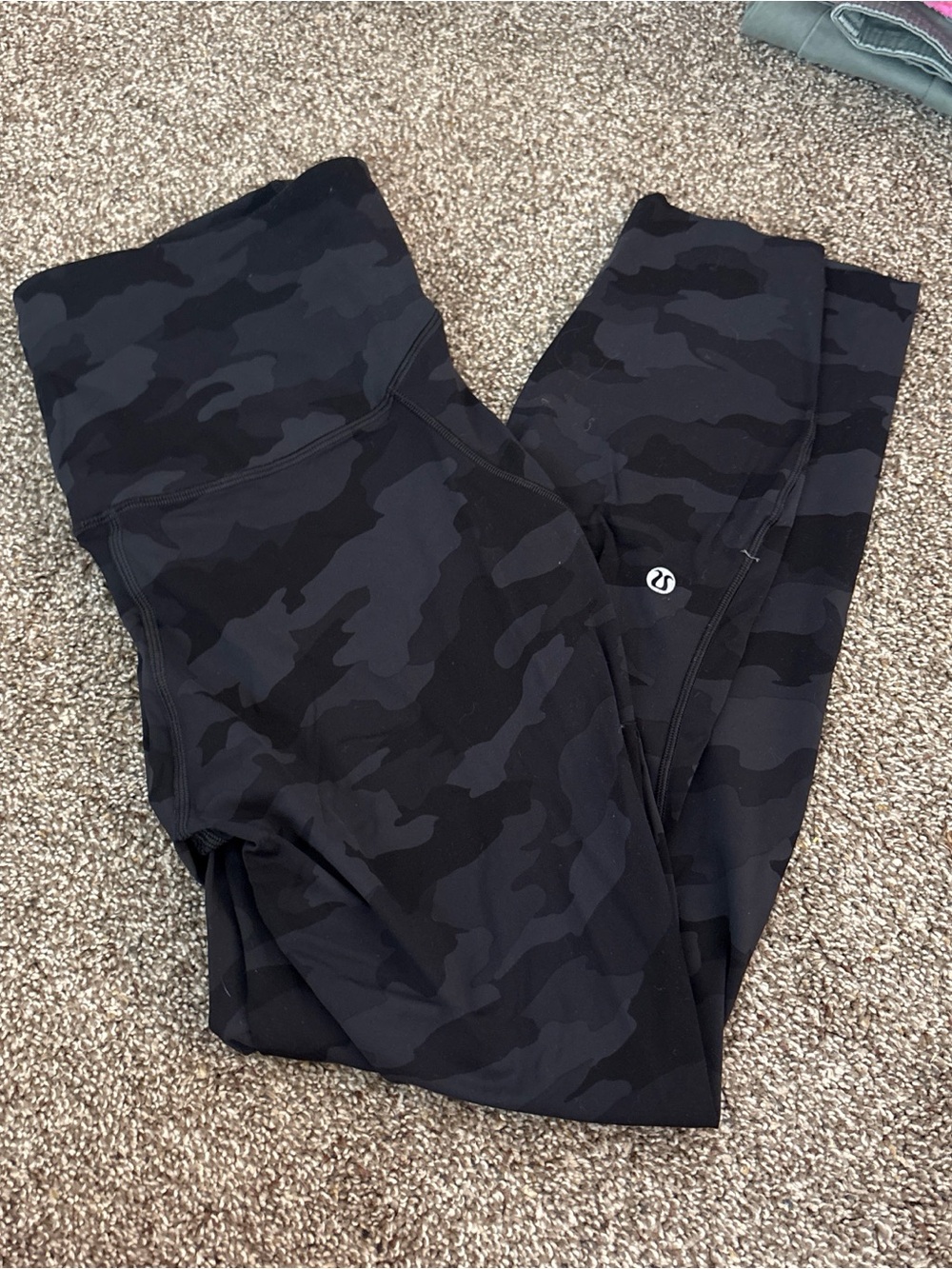 lululemon athletica Black/Camo High-Rise Leggings